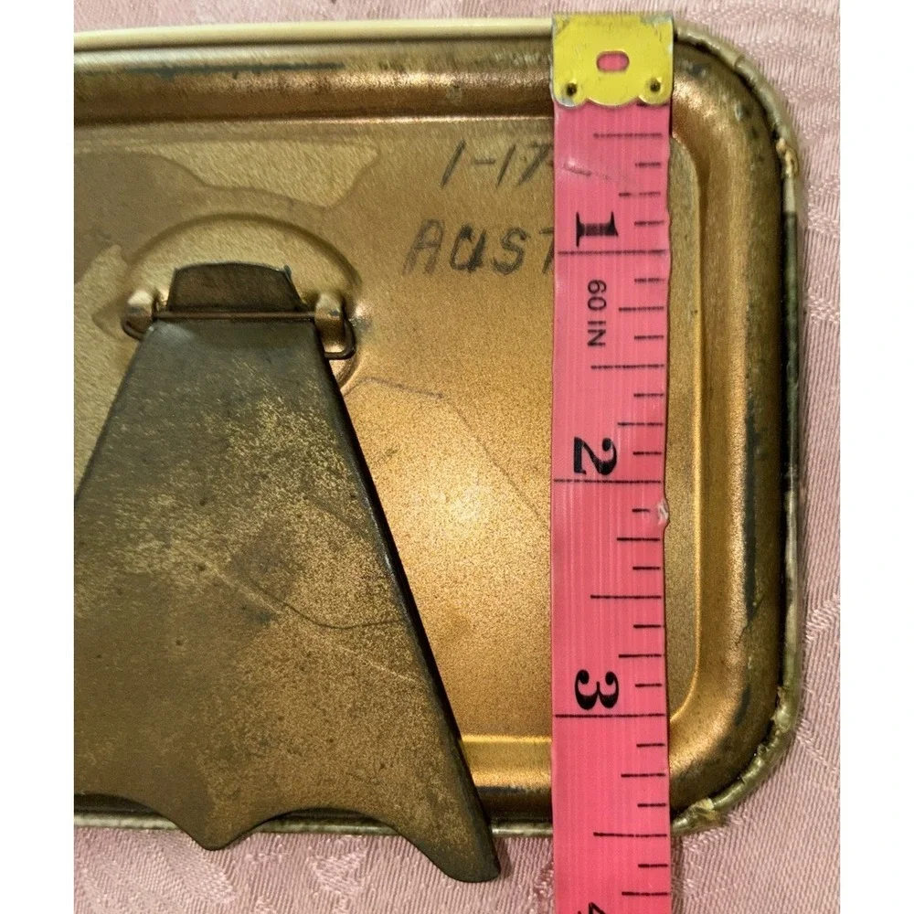 Vintage Hampden Bridge‎ Kangaroo Valley Australia Souvenir Tin Frame 5x3.5